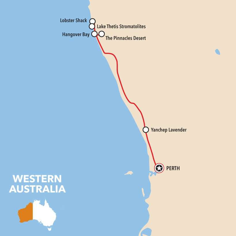 Detailed tour route map showing all stops and highlights
